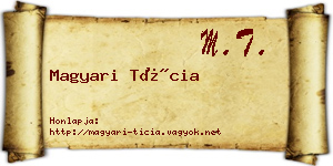 Magyari Tícia névjegykártya